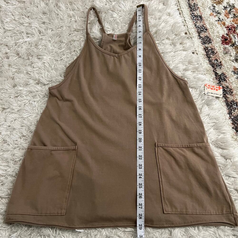 NWT FP Movement Free People Mocha Latte Hot Shot Mini Dress Romper Size XS - Picture 9 of 9